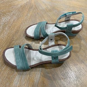 Merrell Sandals Womens Sz 10 Revalli Aura Wedge Leather Straps Sage Green Jade